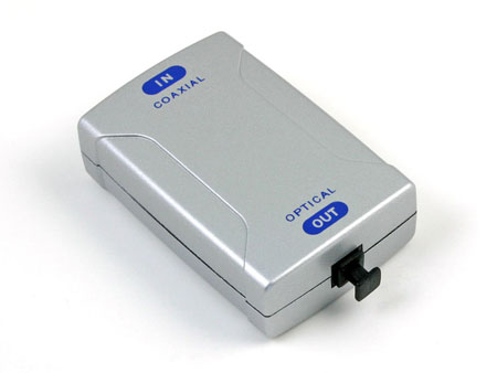 Coaxial to TOSLink Optical Digital Audio Converter