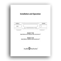 Audio Authority 1156 Manual