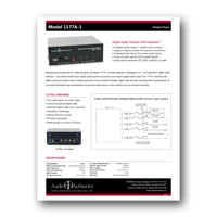 Audio Authority 1177A-1 Product Focus Sheet