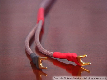 Cable Solutions O2X-Series OFHC Speaker Cable with Vampire Wire #HDS5 Spades, front-right channel