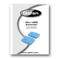 Gefen EXT-USB-MINI USB-1 Extender - User Maunal