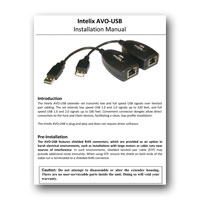 Intelix AVO-USB USB Extender System, Manual - Click to download PDF