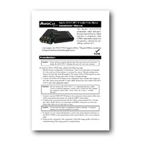 Intelix AVO-V3PT-F Component Video and IR Balun, Installation Manual in PDF format