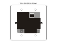 Intelix DIGI-HD-UHR2-WP-S HDMI Balun / Extender Wallplate Transmitter - Transmitter Balun drawing, back 