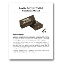 Intelix DIGI-HDMI-F HDMI Balun / Extender - Manual (click to download PDF)