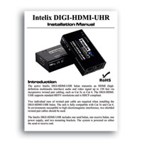 Intelix DIGI-HDMI-UHR HDMI 1.3 over twisted-pair Balun Set - Manual  (click to download PDF)