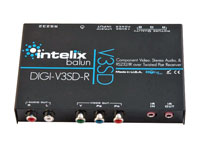 Intelix DIGI-V3SD Component Video, Audio and IR/RS232 Active Balun Set - Receive Balun
