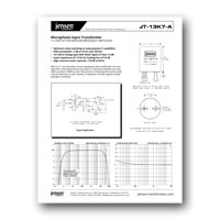 Jensen Transformers JT-13K7-A Data Sheet - click to download PDF