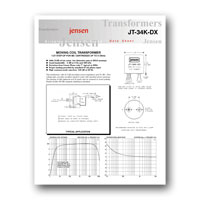 Jensen Transformers JT-34K-DX Datasheet - click to download PDF