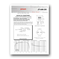 Jensen Transformers JT-44K-DX Datasheet - click to download PDF