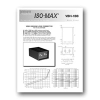 Jensen Transformers VBH-1BB ISO-MAX Studio-Quality Isolator / Corrector for Video, data sheetl