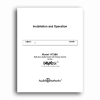 Audio Authority 1173BK Manual - click to download PDF
