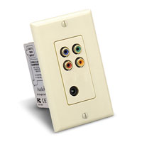 Audio Authority 1180RD Cat-5 Distribution System Wallplate Receiver for HD Component Video / Digital Audio - click for a closer view