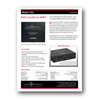 Audio Authority 1322 Focus Sheet