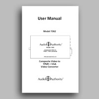 Audio Authority 1362 Users Manual