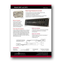 Audio Authority 2400 Series Focus Sheet - click to download PDF