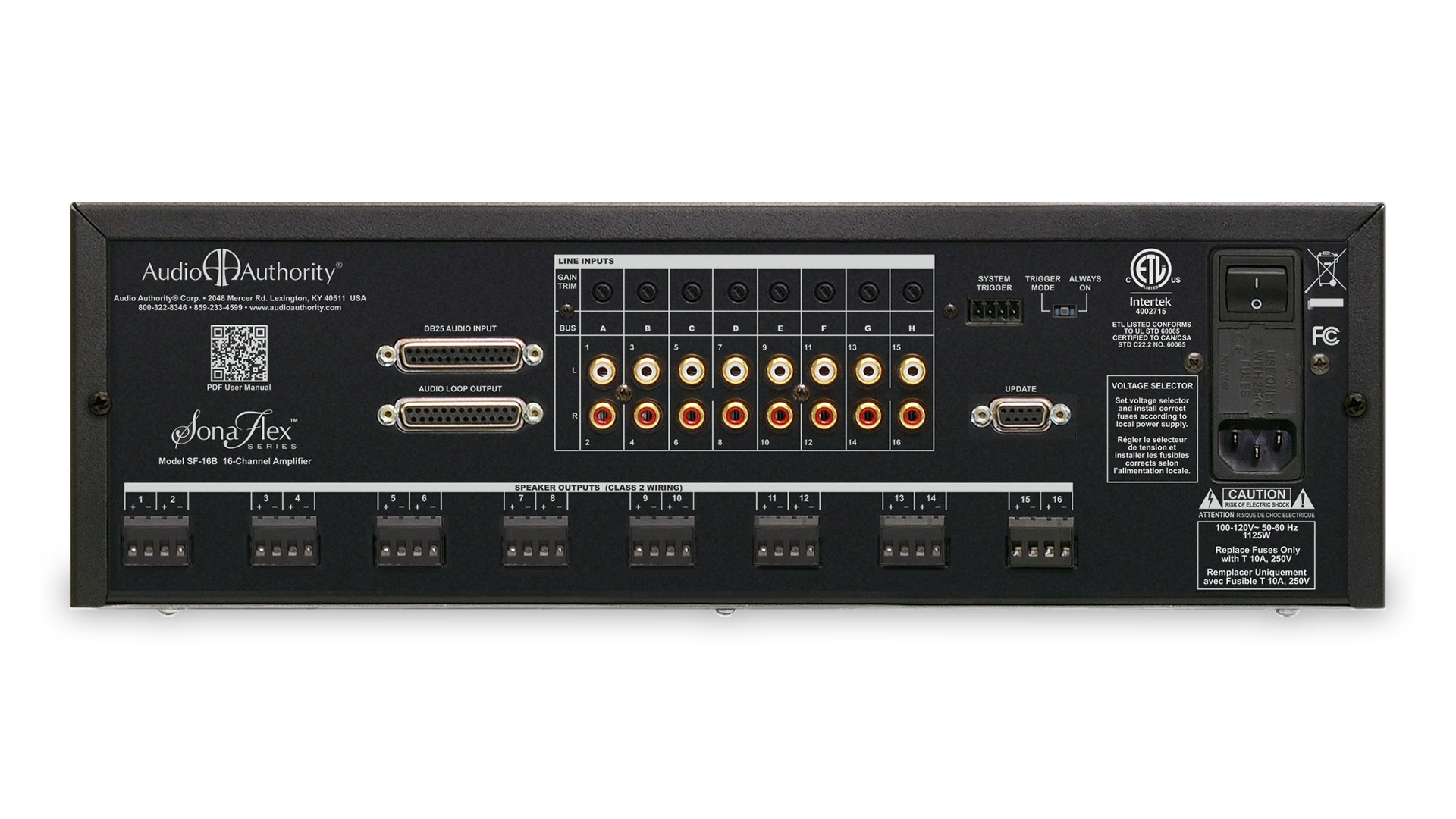 Audio Authority SonaFlex SF16B 60 Watts x 16 Channel Zone Amplifier