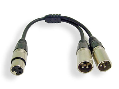 Cable Solutions YHG-1XLRF-2XLRM High-Grade "Y" Cable