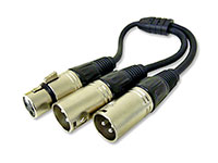 Cable Solutions High-Grade XLR "Y" Cable YHG-1XLRF-2XLRM