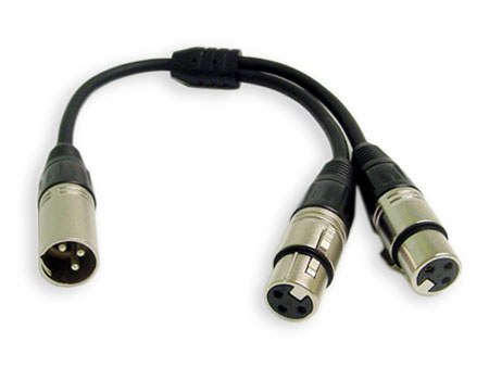 Cable Solutions YHG-1XLRM-2XLRF High-Grade "Y" Cable