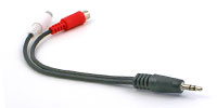 Cable Solutions YM-35TRSM-2RCAF Stereo Audio "Y" Breakout Adapter Cable