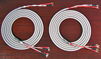 Canare 4S11 Star Quad Speaker Cables, Stereo Pair, bi-wire configuration, #HDS5 terminations