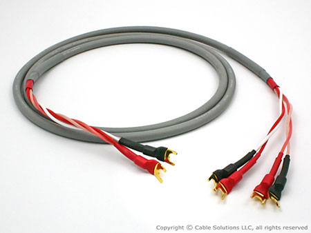 Canare 4S8 Star Quad Speaker Cable with Vampire Wire #HDS5 Spades, front-right channel
