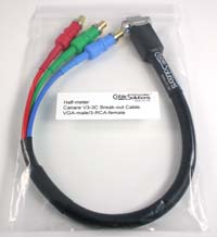 Canare V3-3C VGA / RCA-female Breakout Cable
