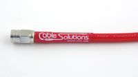 Cable Solutions "Signature Series 5CFB" High-Performance RF Cable, closeup of termination