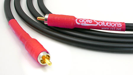 Cable Solutions Signature Series 77 High-Performance Spec Your Own RCA Interconnect Cable, red
