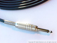 Canare GS-6 Guitar/Instrument cable with black jacket and Canare F-15 plug