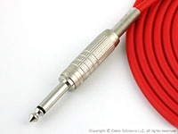 Canare GS-6 Guitar/Instrument cable with red jacket and Canare F-15 plug