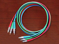 Canare LV-61S Component Video Cable Set (red, green and blue jacket)