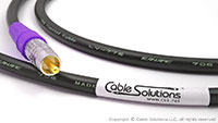 LV-77S Precision Coaxial Digital Audio Interconnect cable with purple color-coding, per Cable SOlutions original standard