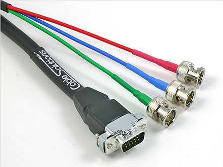 Canare V5-1.5C High-performance 3-Channel VGA Break-out Cable, Pro Series, RCA, BNC, many lengths, custom configurations!
