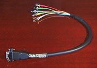 Canare V5-1.5C VGA-male / BNC-female Breakout Cable, half-meter