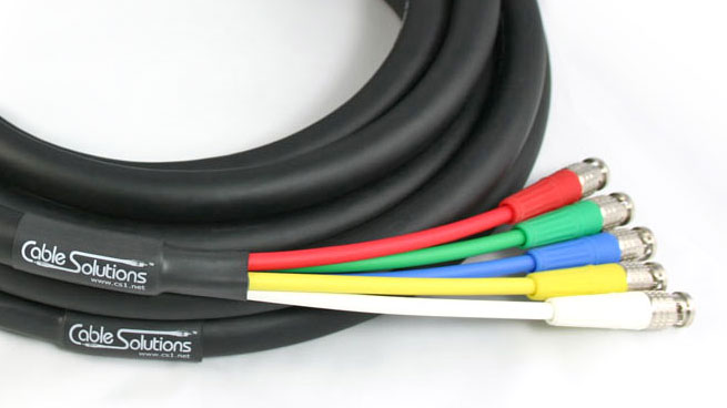 Canare V5-3C Jacketed RGBHV Video /"Snake/" Cable BNC//BNC or BNC//RCA 3m