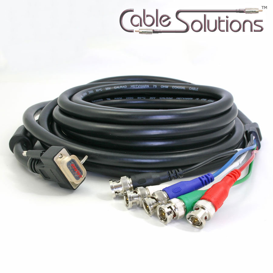 Cable adaptateur VGA vers 5 connecteurs BNC