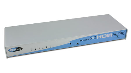   Gefen EXT-HDMI-642 - 6x2 HDMI Switcher / Distribution Amplifier with IR Remote Control