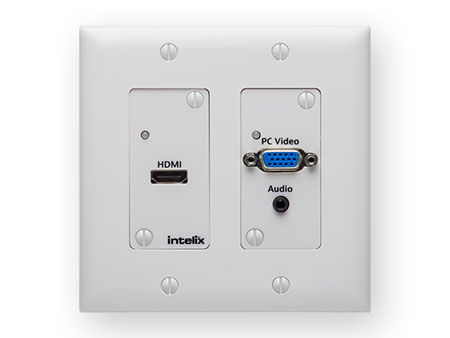 Intelix ASW-WP VGA/HDMI Input and HDBaseT Output Auto-Switching Wallplate