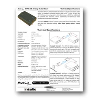 Intelix AVO-A2-F Stereo Audio Balun tech specs - click to download PDF