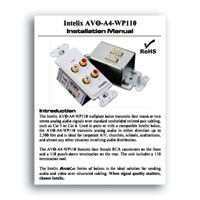 Intelix DIGI-HD-UHR2-R Dual Stereo Audio Wallplate Balun Installation Manual in PDF format