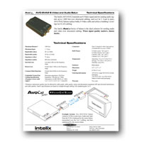 Intelix AVO-SVA2-F S-Video and Stereo Audio Balun tech specs - click to download PDF