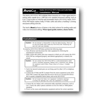 Intelix AVO-SVA2-WP-F S-Video and Stereo Audio Wallplate Balun w/ RJ45 Termination Installation Manual in PDF format