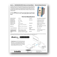 Intelix AVO-SVA2-WP-F S-Video and Stereo Audio Wallplate Balun w/ RJ45 Termination tech specs - click to download PDF