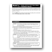 Intelix AVO-V1-WP-F Composite Video Wallplate Balun w/ RJ45 Termination, Installation Manual in PDF format