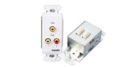 Intelix AVO-V1A2-WP-F Composite Video and Stereo Audio Wallplate Balun with 110 Termination