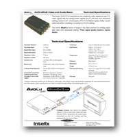 Intelix AVO-V2A2-F Y/C or Dual Composite Video and Stereo Audio Balun tech specs - click to download PDF