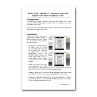 Intelix AVO-V3AD-F Component Video and Digital Audio Balun, Installation Manual in PDF format