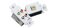 Intelix AVO-V3AD-WP110 Component Video and Digital Audio Wallplate Balun with 110 Termination